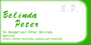 belinda peter business card